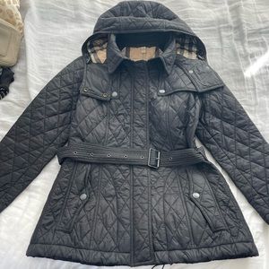 Burberry Brit Finsbridge Hooded Quilted Long Coat